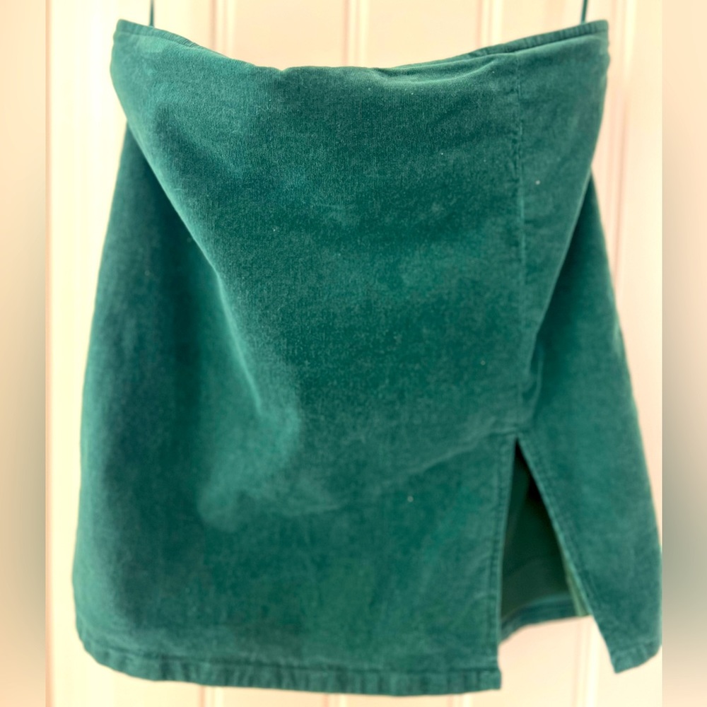 First cut corduroy skirt with slit